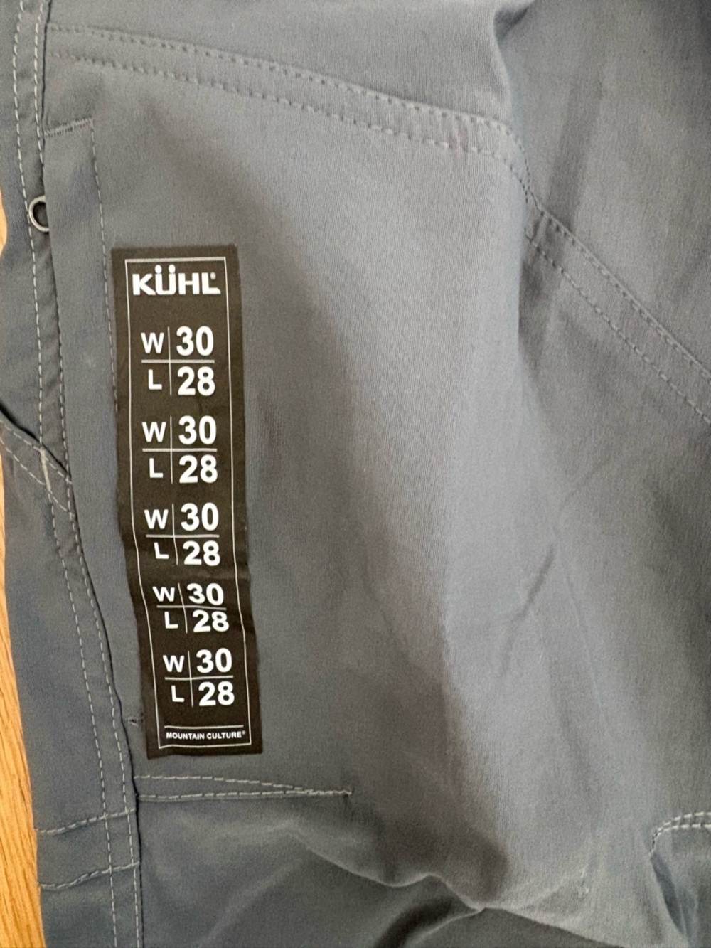 NWT KÜHL Renegade Pant Metal Blue Gorpcore Hiking Tech Utility Men's 30x28 - Picture 3 of 6